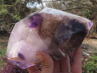 Polished Large Double Terminated Smokey Window Amethyst Crystal  x 1 From Ankazobe, Madagascar - TopRock