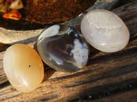 Polished Stunning Banded Agate Palm Stones  x 12 From Madagascar - Toprock Gemstones and Minerals 