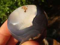 Polished Stunning Banded Agate Palm Stones  x 12 From Madagascar - Toprock Gemstones and Minerals 