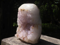 Polished Extra Large Amethyst Crystal Centred Agate Display Piece  x 1 From Maintirano, Madagascar - TopRock