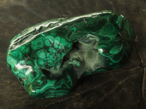 Polished Malachite Free Forms With Stunning Flower & Banding Patterns x 3 From Congo - TopRock