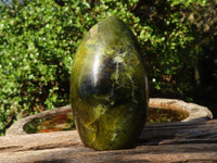 Polished Green Opal Standing Free Forms  x 4 From Madagascar - Toprock Gemstones and Minerals 