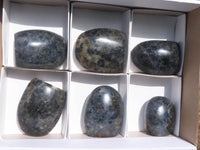 Polished Rare Iolite / Water Sapphire Standing Free Forms  x 6 From Madagascar - TopRock