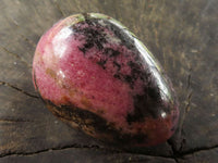 Polished Pink & Black Rhodonite Eggs  x 6 From Ambindavato, Madagascar - TopRock