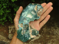 Polished Green Mtorolite / Chrome Chrysoprase Specimens  x 2 From Zimbabwe - Toprock Gemstones and Minerals 