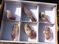 Natural Large Skeletal Amethyst Crystals  x 6 From Chiredzi, Zimbabwe