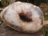 Polished Killer Huge Agate Geode Display Piece x 1 From Madagascar