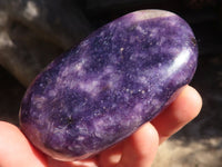 Polished Extra Large Purple Lepidolite Palm Stones  x 6 From Zimbabwe - Toprock Gemstones and Minerals 