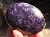 Polished Extra Large Purple Lepidolite Palm Stones  x 6 From Zimbabwe - Toprock Gemstones and Minerals 