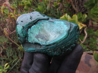 Polished Small Malachite Free Forms With Nice Flower & Banding Patterns x 12 From Congo - TopRock