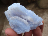 Natural Etched Blue Chalcedony Specimens  x 12 From Malawi - Toprock Gemstones and Minerals 