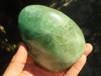 Polished Green Fluorite Standing Free Forms  x 2 From Madagascar - Toprock Gemstones and Minerals 