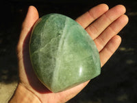 Polished Green Fluorite Standing Free Forms  x 2 From Madagascar - Toprock Gemstones and Minerals 