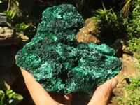 Natural Chatoyant Silky Malachite Specimen  x 1 From Congo - Toprock Gemstones and Minerals 