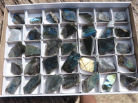 Polished One Side Polished Labradorite Slabs  x 35 From Madagascar - TopRock