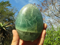 Polished Green Fluorite Standing Free Forms  x 2 From Madagascar - Toprock Gemstones and Minerals 