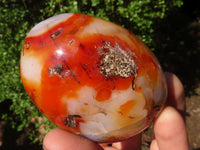 Polished Carnelian Agate Palm Stones  x 12 From Madagascar - Toprock Gemstones and Minerals 