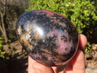 Polished Extra Large Rhodonite Gemstone Eggs x 4 From Madagascar