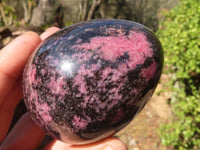 Polished Extra Large Rhodonite Gemstone Eggs x 4 From Madagascar