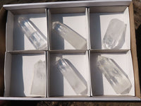 Polished Clear Quartz Points  x 6 From Madagascar - TopRock