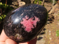 Polished Extra Large Rhodonite Gemstone Eggs x 4 From Madagascar