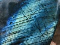 Polished Flashy Labradorite Standing Free Forms  x 3 From Tulear, Madagascar - Toprock Gemstones and Minerals 