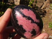 Polished Extra Large Rhodonite Gemstone Eggs x 4 From Madagascar