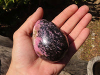 Polished Extra Large Rhodonite Gemstone Eggs x 4 From Madagascar