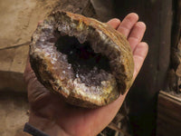 Natural Amethyst & Basalt Geode Specimens  x 4 From Zululand, South Africa - TopRock