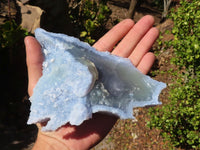 Natural Etched Blue Chalcedony Specimens  x 3 From Nsanje, Malawi