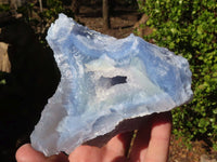 Natural Etched Blue Chalcedony Specimens  x 3 From Nsanje, Malawi