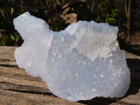 Natural Etched Blue Chalcedony Specimens  x 3 From Nsanje, Malawi