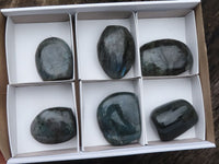 Polished Flashy Labradorite Standing Free Forms  x 6 From Tulear, Madagascar - TopRock