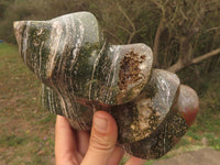 Polished Large Orbicular Ocean Jasper Flame With Crystalline Vugs  x 1 From Madagascar - TopRock