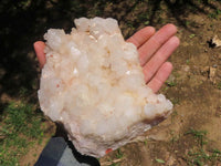 Natural White Quartz Clusters  x 2 From Madagascar - TopRock