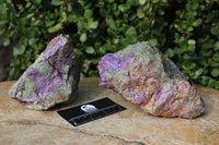 Natural Purple Stichtite With Green Serpentine (Atlantisite) Specimens  x 2 From Barberton, South Africa - TopRock