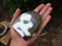 Polished Groovy Selection Of Agate Standing Free Forms  x 3 From Madagascar - Toprock Gemstones and Minerals 