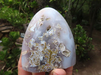 Polished Groovy Selection Of Agate Standing Free Forms  x 3 From Madagascar - Toprock Gemstones and Minerals 