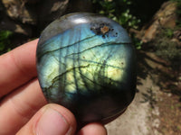 Polished Flashy Labradorite Palm Stones  x 12 From Tulear, Madagascar - TopRock