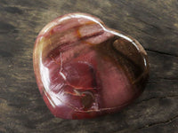 Polished Petrified Red Podocarpus Wood Hearts  x 3 From Mandrosonoro, Madagascar - TopRock