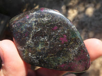 Polished Fluorescent Ruby Corundum In Chrome Verdite Free Forms x 4 From Zimbabwe - Toprock Gemstones and Minerals 