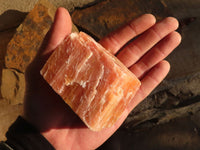 Natural New Sunset Orange Calcite Specimens  x 12 From Spitzkop, Namibia