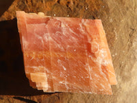 Natural New Sunset Orange Calcite Specimens  x 12 From Spitzkop, Namibia