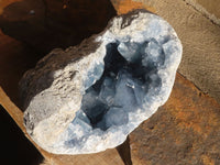 Natural Large Blue Celestite Geode With Gemmy Centred Crystals  x 1 From Sakoany, Madagascar