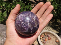 Polished Purple Lepidolite Mica Spheres  x 4 From Madagascar - TopRock