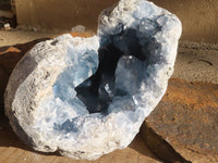 Natural Large Blue Celestite Geode With Gemmy Centred Crystals  x 1 From Sakoany, Madagascar