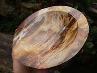 Polished Gorgeous Petrified Podocarpus Wood Bowl  x 1 From Mahajanga, Madagascar - TopRock