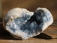 Natural Large Blue Celestite Geode With Gemmy Centred Crystals  x 1 From Sakoany, Madagascar