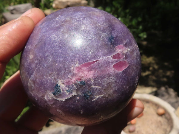 Polished Purple Lepidolite Mica Spheres  x 4 From Madagascar - TopRock