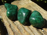 Polished Small Malachite Tumble Stones  x 20 From Congo - Toprock Gemstones and Minerals 